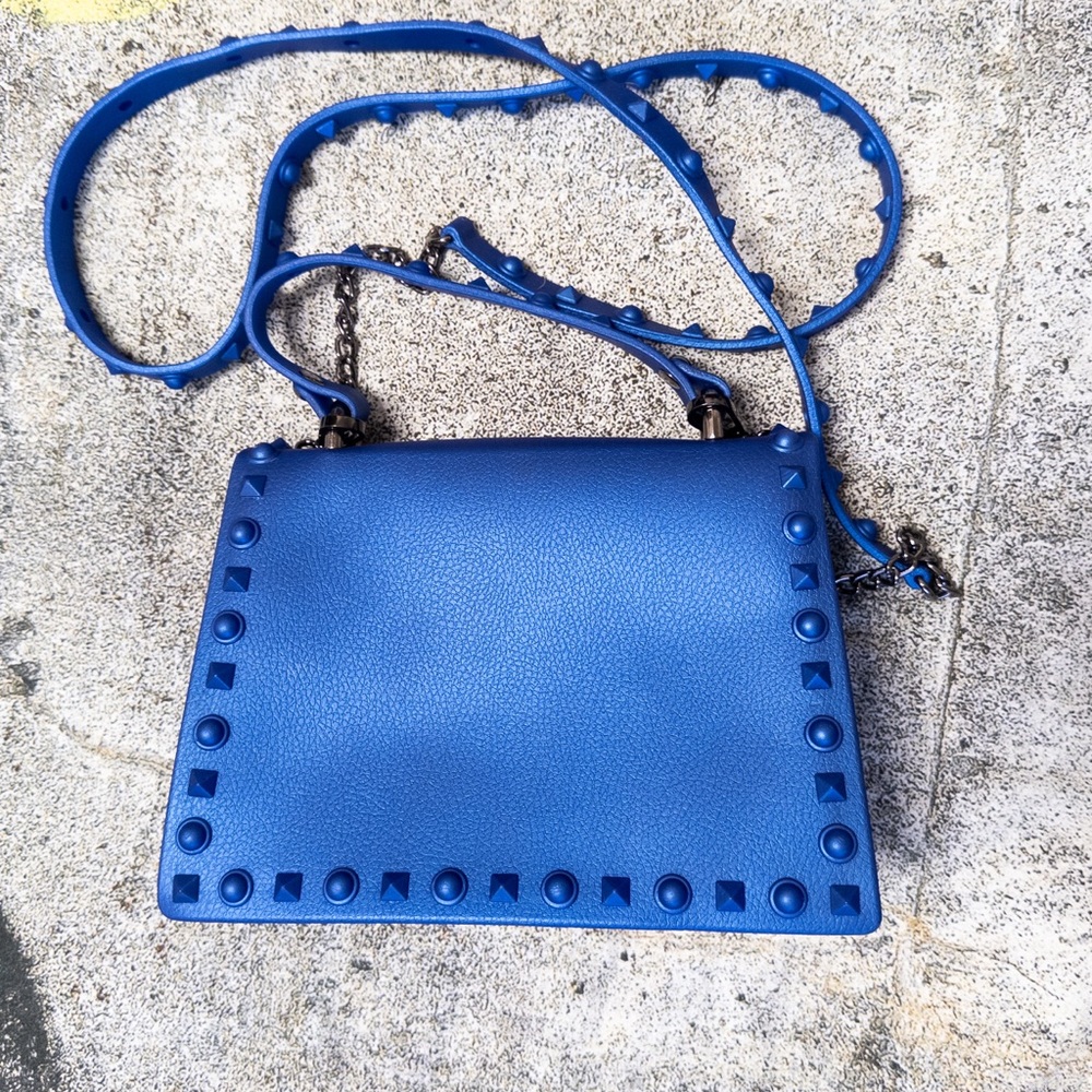 Blue Jelly Studded Crossbody Bag - Picture 5 of 8